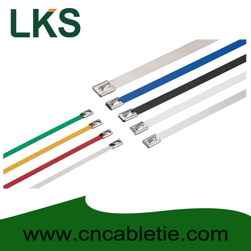 Colour Coated and uncoated Ball-lock stainless steel cable ties(self-locking)