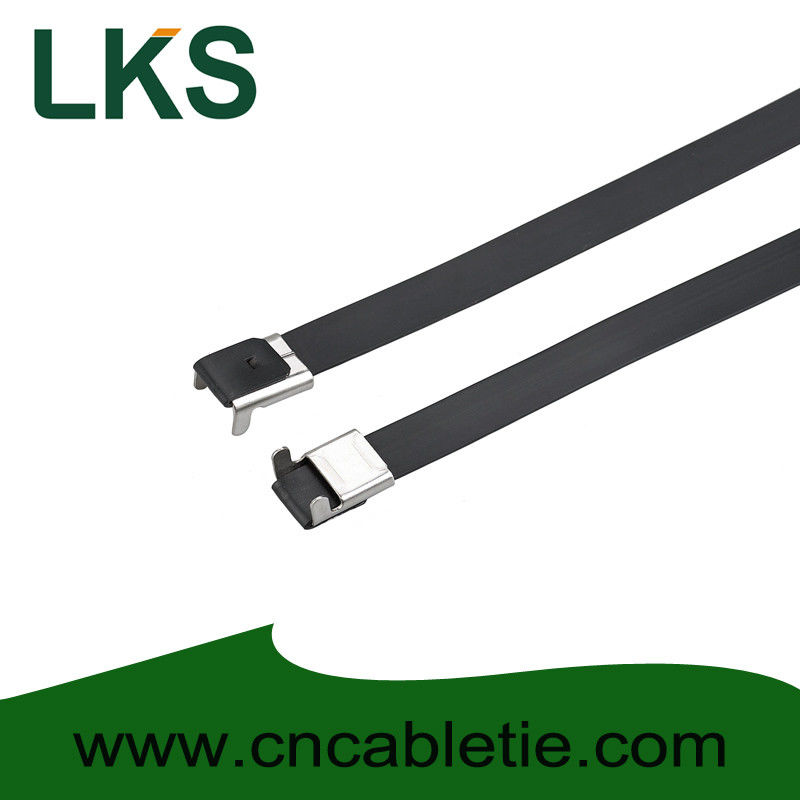12×300mm L Type PVC coated stainless steel cable tie-Wing Lock type