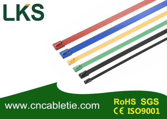 Atadura de cables de acero inoxidable revestida plástica llena