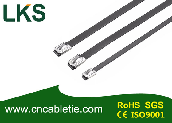 El Pvc cubrió la atadura de cables de acero inoxidable de la bola-cerradura.